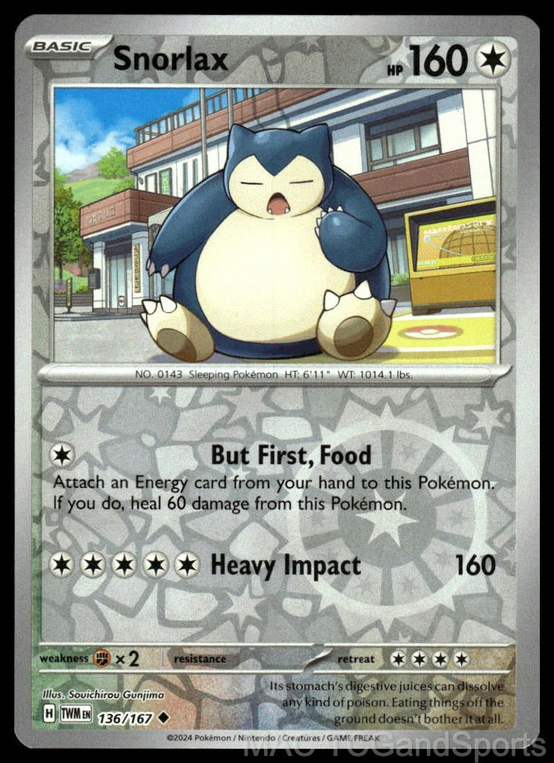 Snorlax 136/167 Reverse Holo