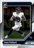 Tony Pollard #190 2024 Donruss Optic Tennessee Titans