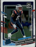 Christian Gonzalez #274 2023 Donruss Optic New England Patriots RC