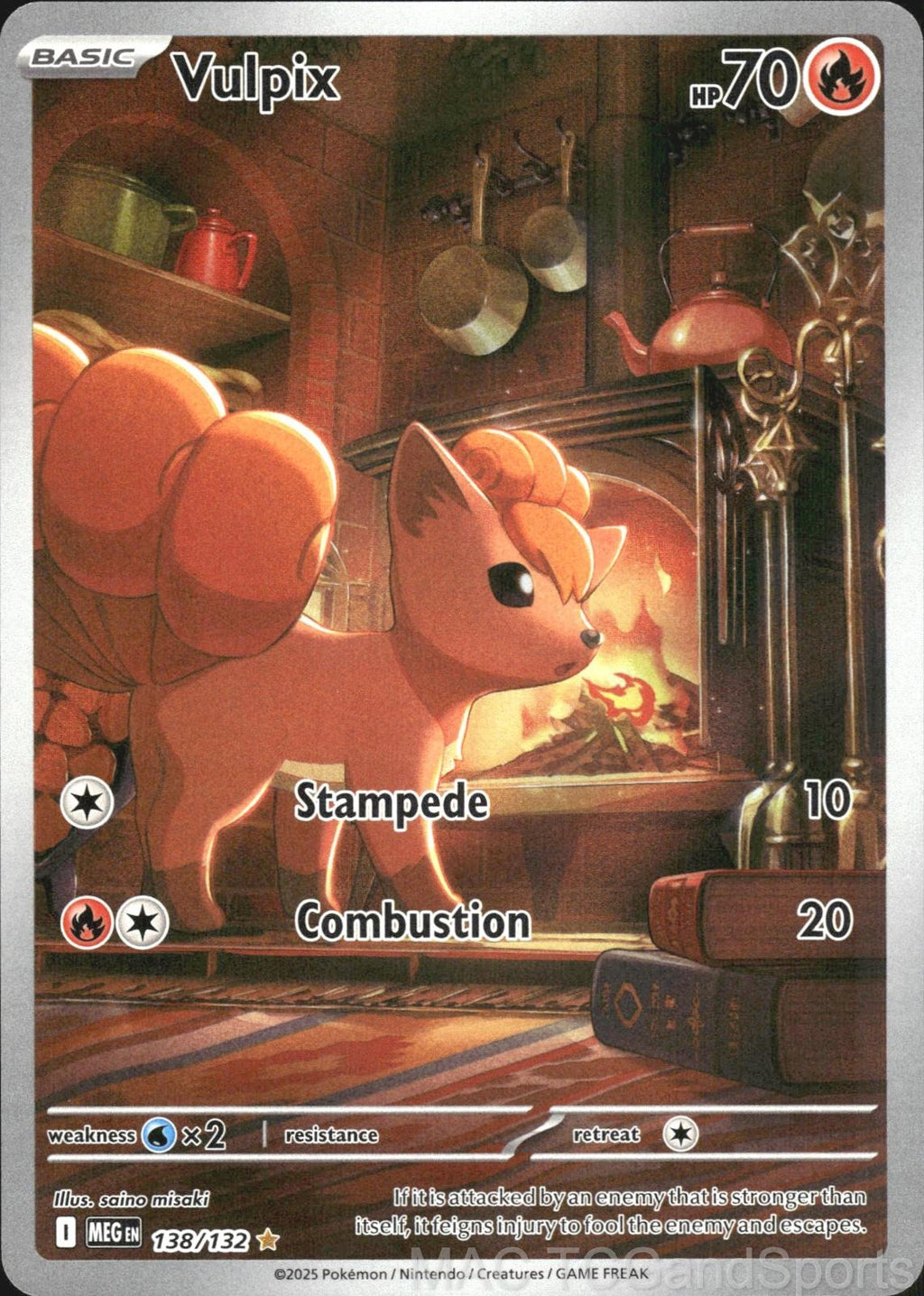Vulpix 138/132 Holo Mega Evolution Pokemon TCG NM