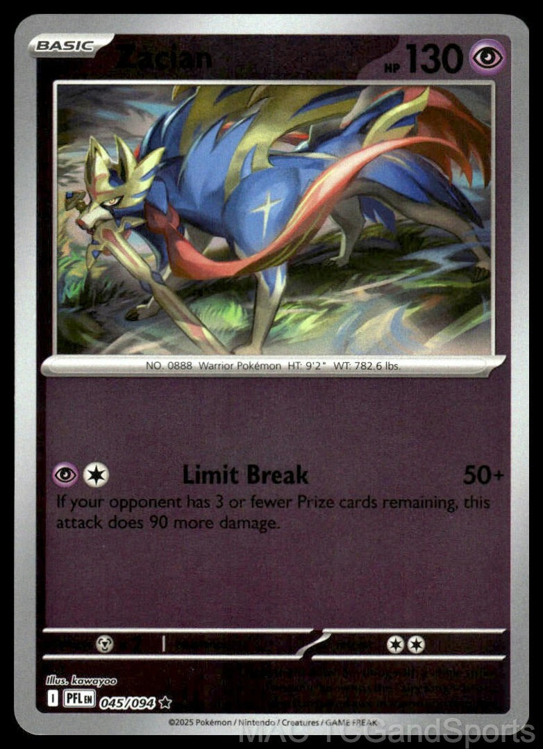 Zacian 045/094 Reverse Holo