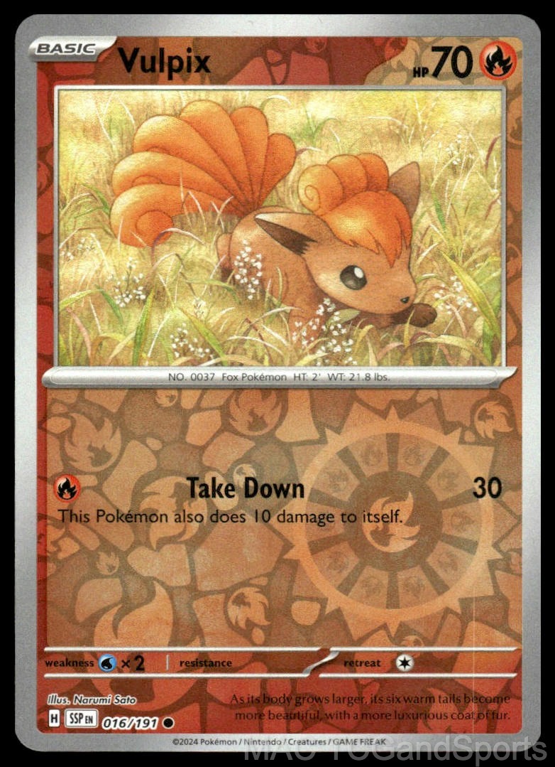 Vulpix 016/191 Reverse Holo