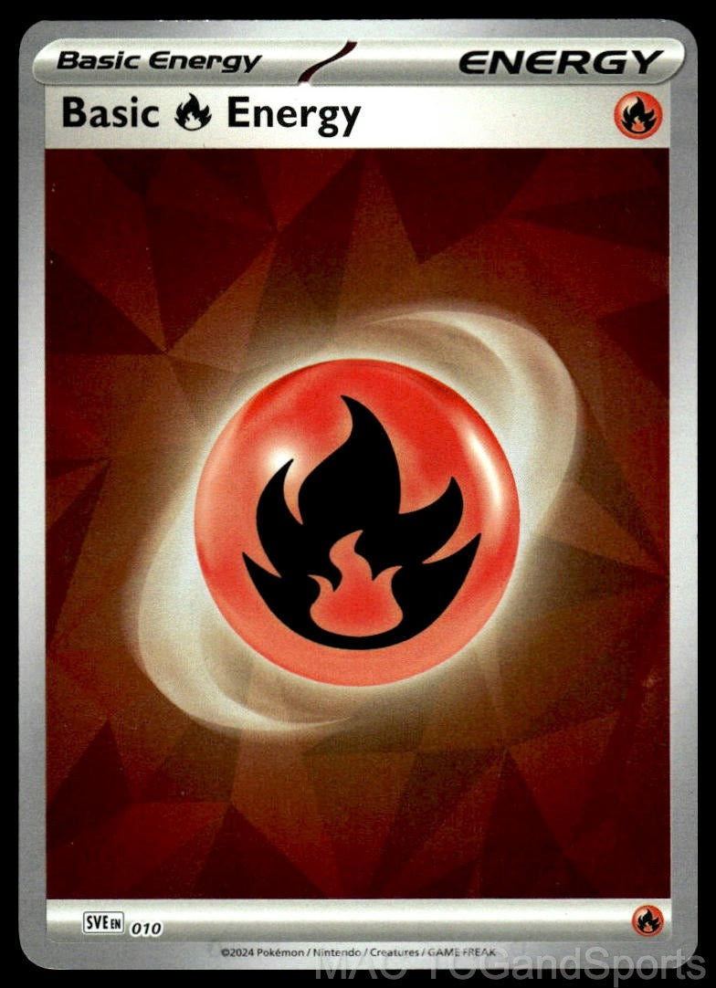 Basic Fire Energy 010 Holo Scarlet & Violet Energies Pokemon TCG NM