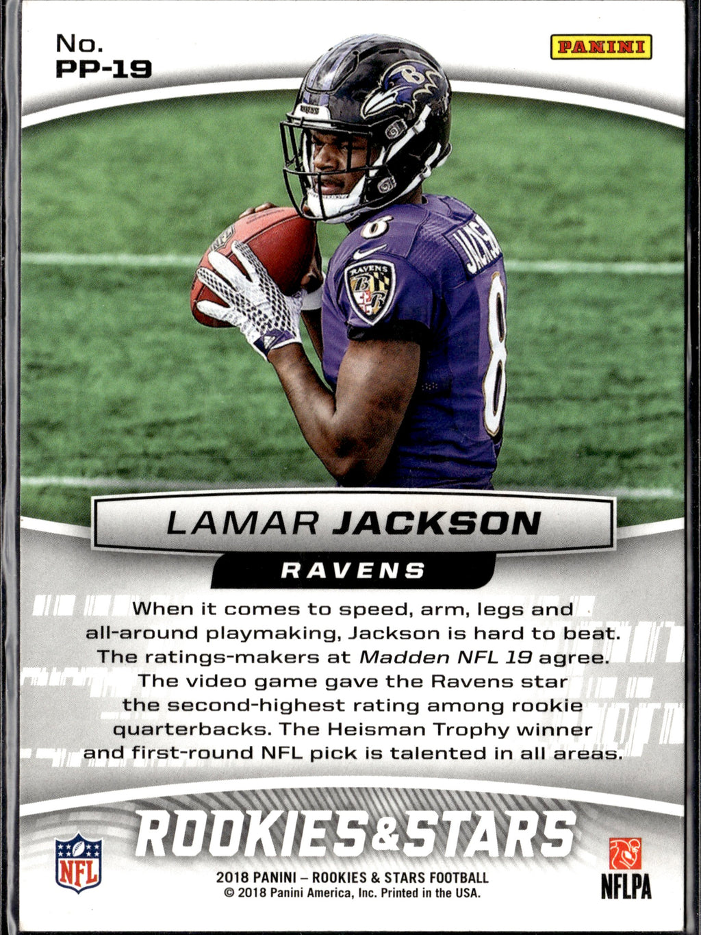 Lamar Jackson #PP-19 Precision Passers 2018 Panini Rookies & Stars Ravens