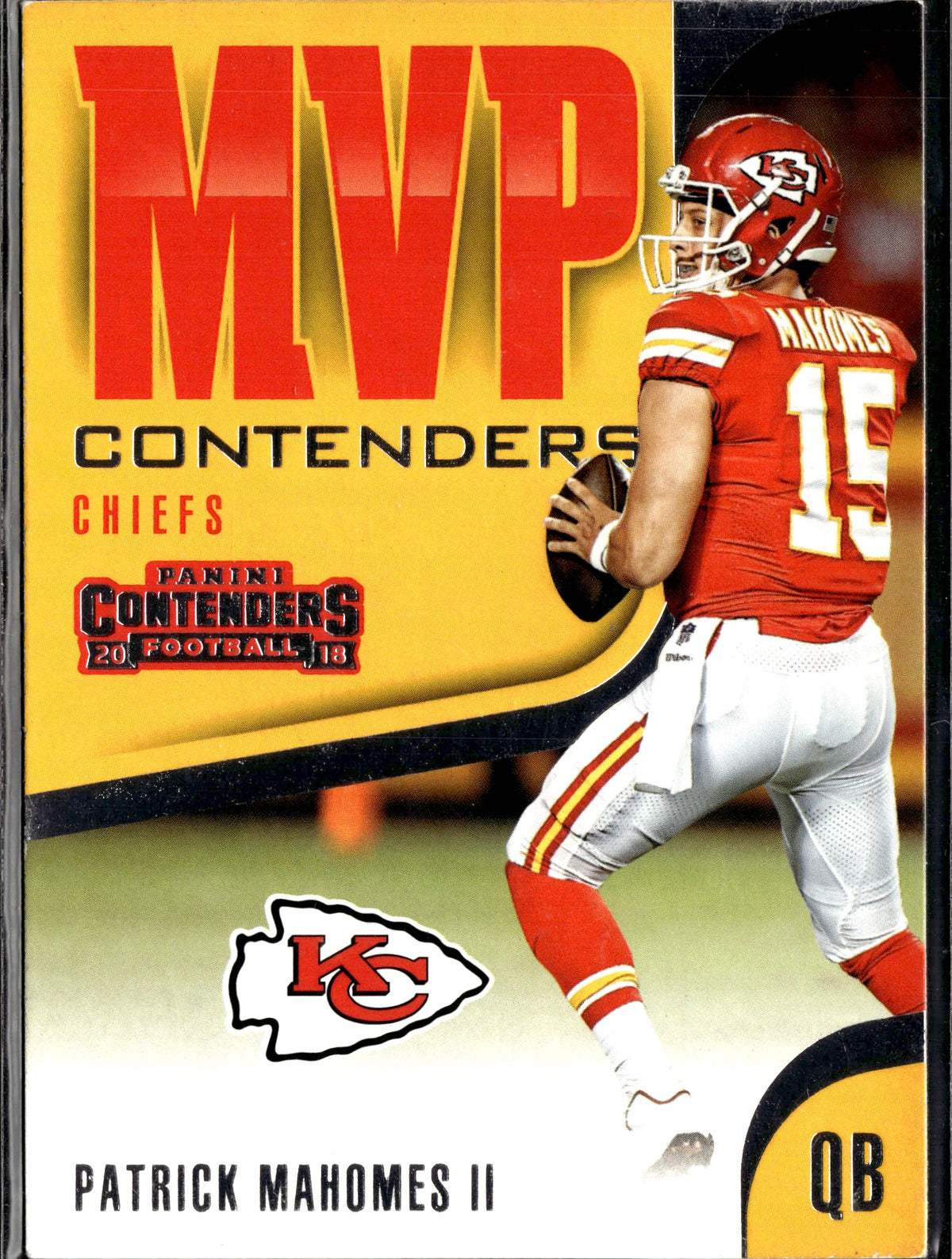 Patrick Mahomes II #MVP-19 MVP Contenders 2018 Panini Contenders Chiefs