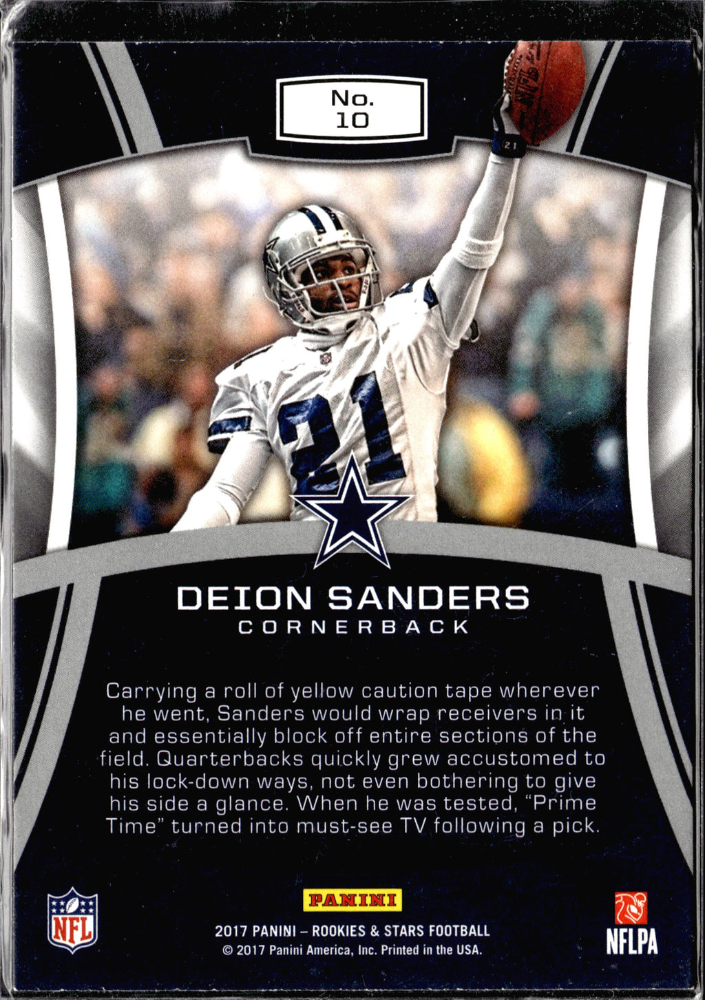 Deion Sanders #10 Standing Ovation 2017 Panini Rookies & Stars Dallas Cowboys