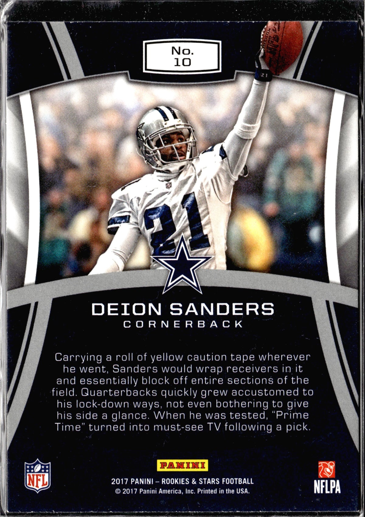 Deion Sanders #10 Standing Ovation 2017 Panini Rookies & Stars Dallas Cowboys