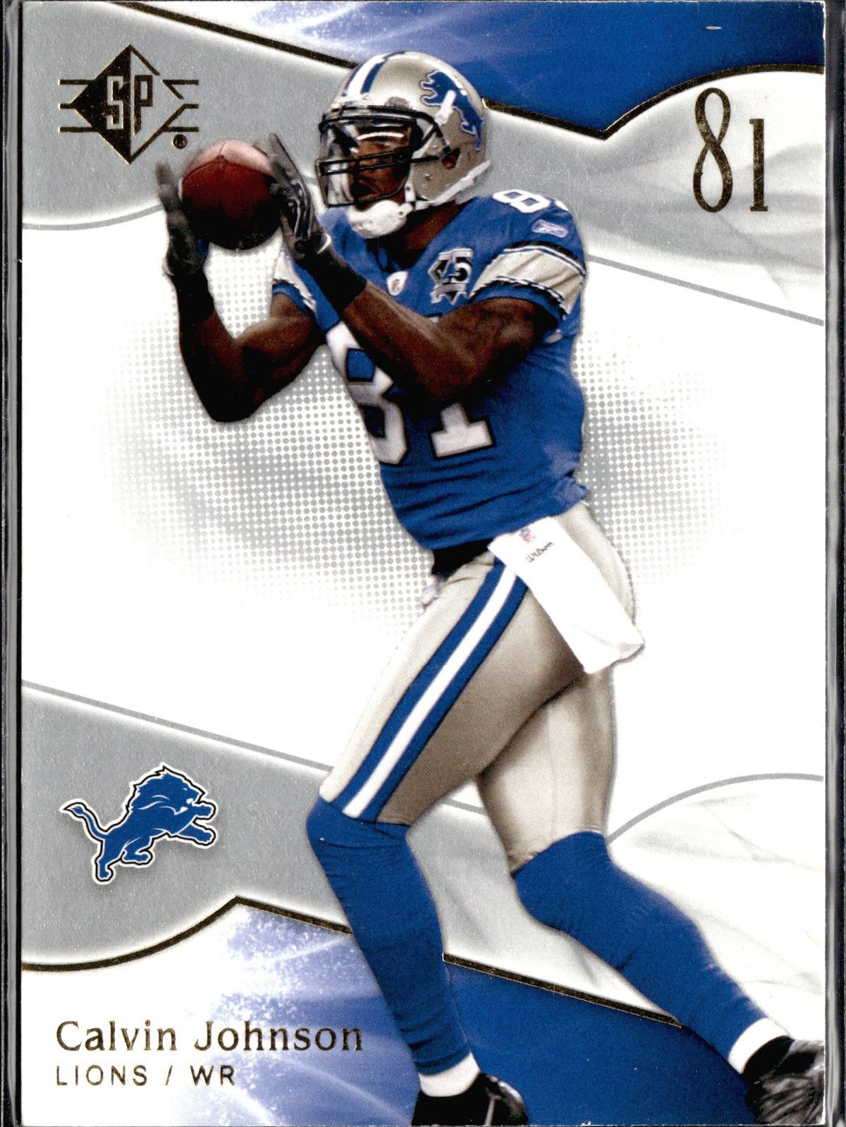 Calvin Johnson #69 2009 SP Detroit Lions