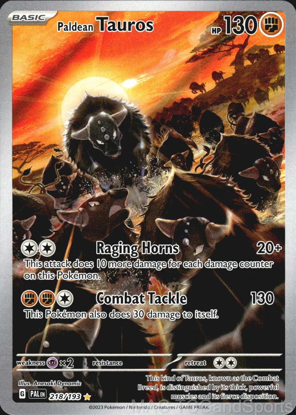 Paldean Tauros 218/193 Holo Paldea Evolved Pokemon TCG NM