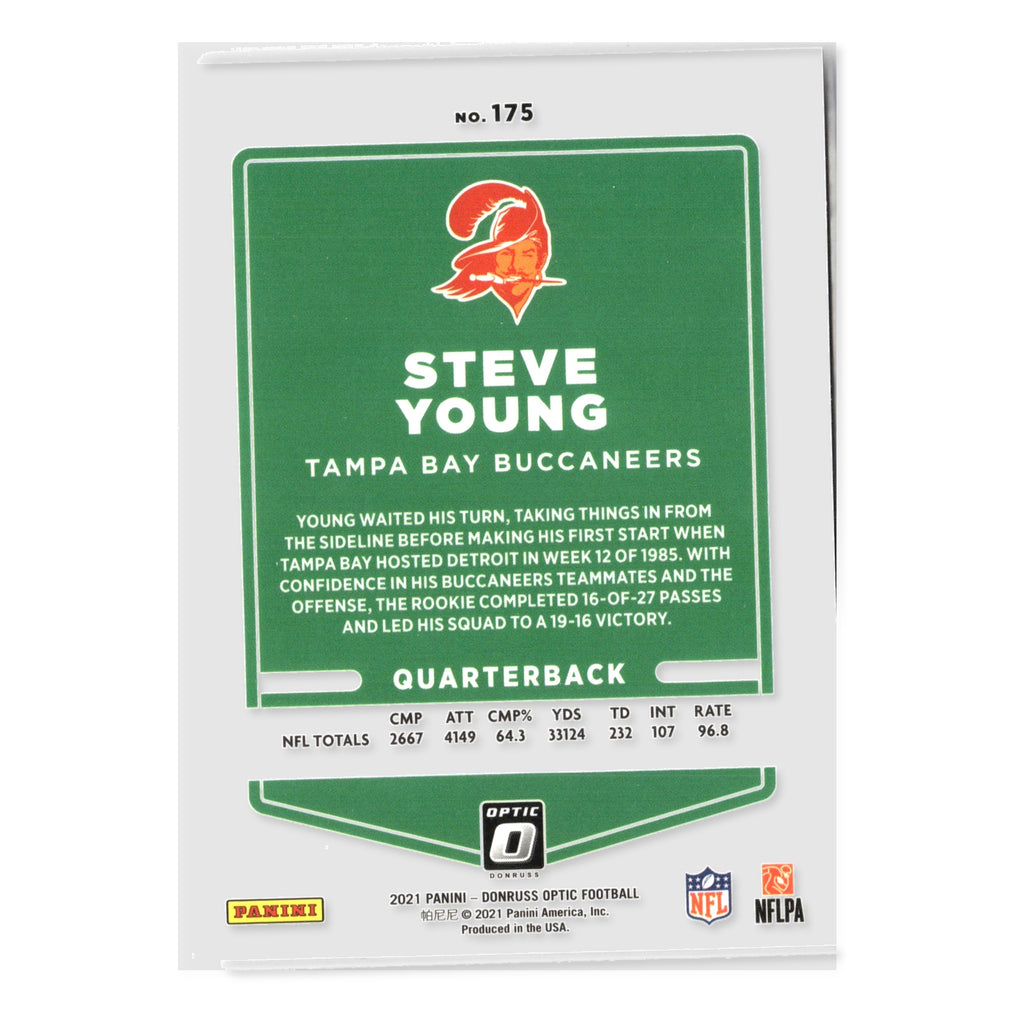 Steve Young #175 2021 Donruss Optic Tampa Bay Buccaneers