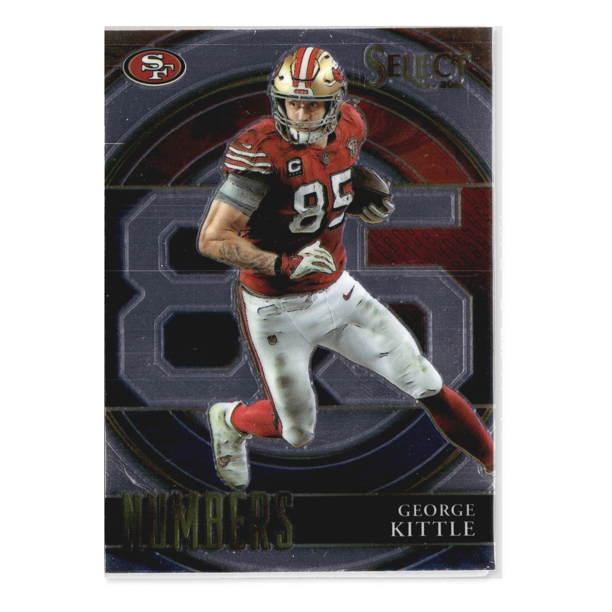 George Kittle #SN-14 Select Numbers 2021 Panini Select San Francisco 49ers