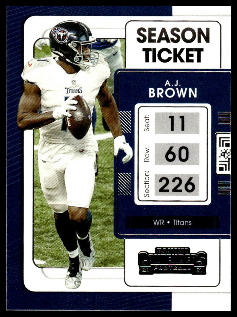 A.J. Brown #96 2021 Panini Contenders Tennessee Titans