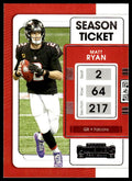 Matt Ryan #4 2021 Panini Contenders Atlanta Falcons