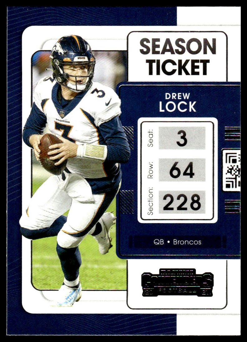 Drew Lock #28 2021 Panini Contenders Denver Broncos
