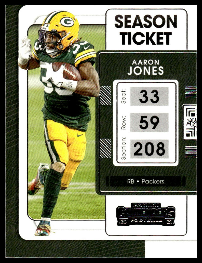 Aaron Jones #36 2021 Panini Contenders Green Bay Packers