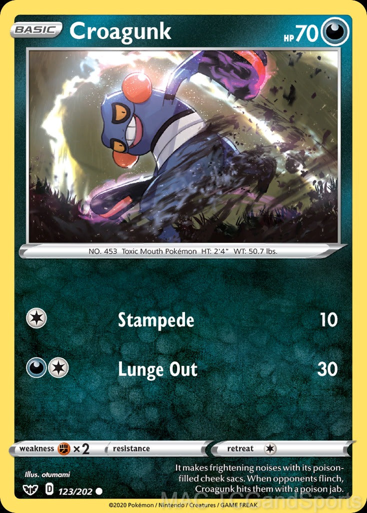 Croagunk 123/202 Reverse Holo