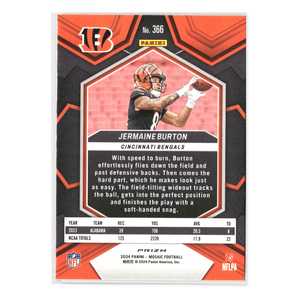 Jermaine Burton #366 Mosaic 2024 Panini Mosaic Cincinnati Bengals