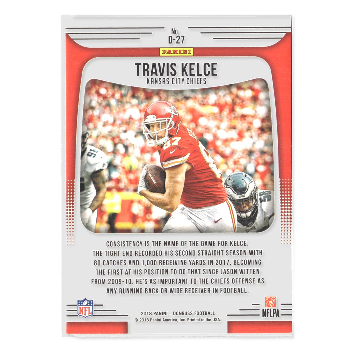Travis Kelce #D-27 Dominators 2018 Donruss Kansas City Chiefs