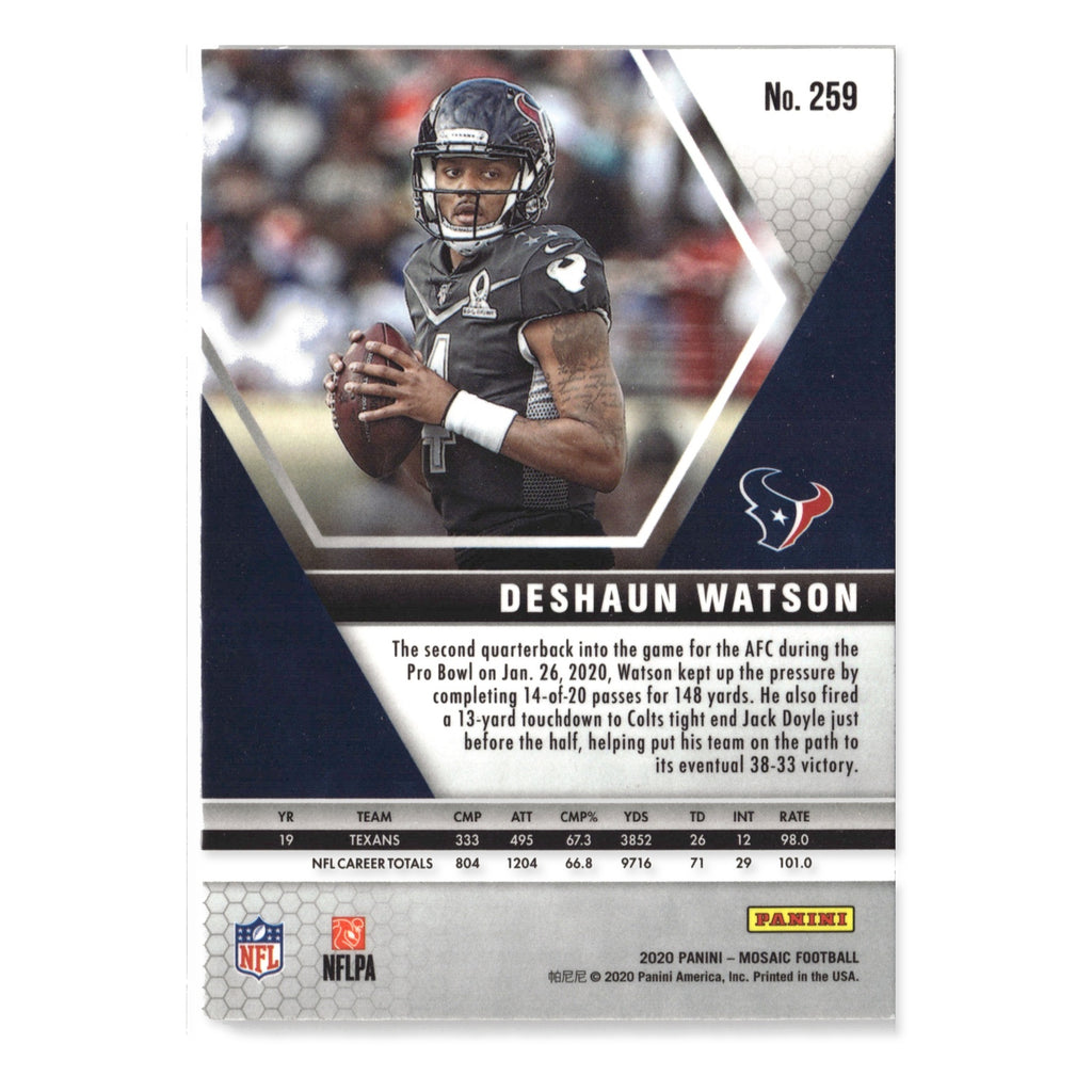 Deshaun Watson #259 2020 Panini Mosaic Houston Texans
