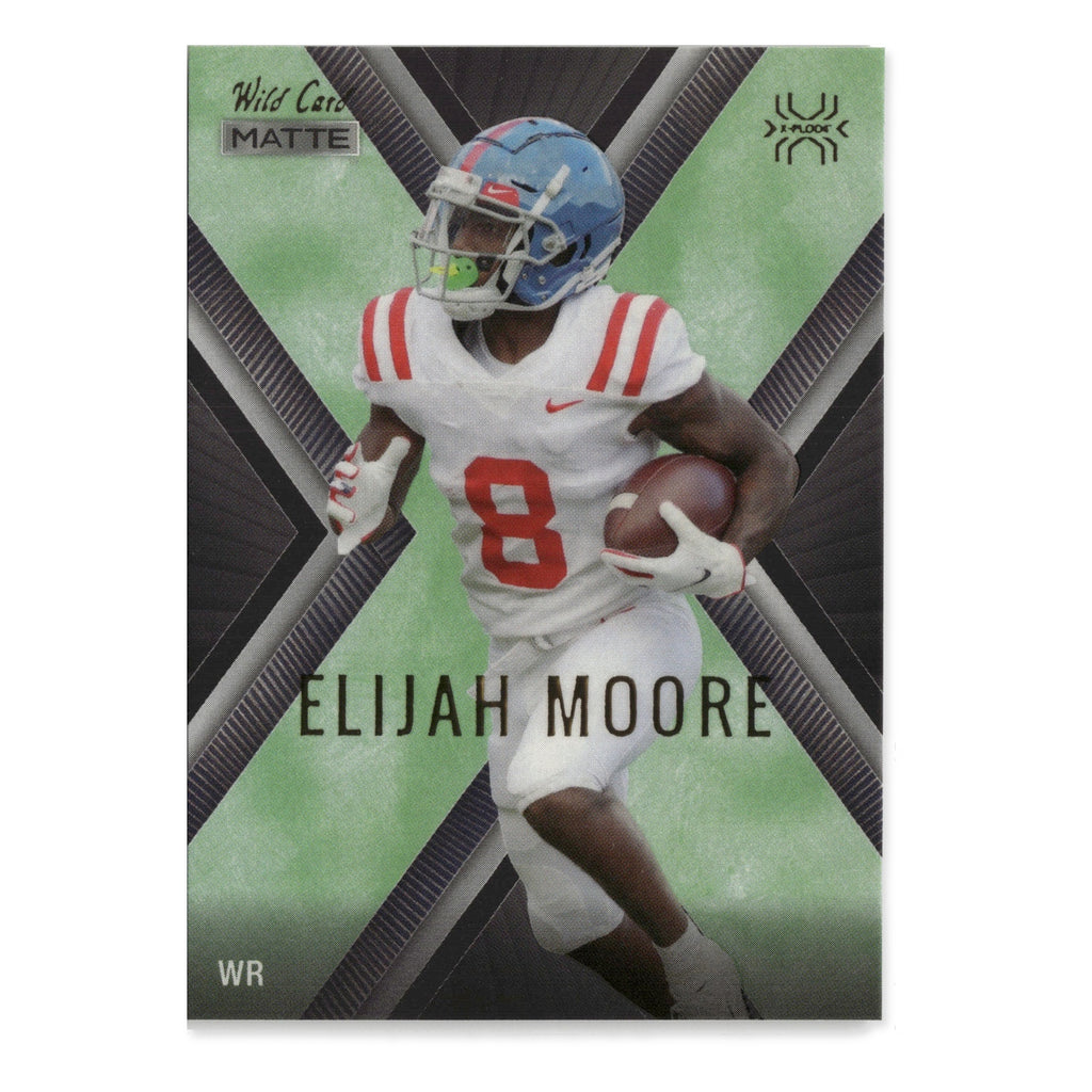 Elijah Moore #MXP-20 X-Plode Green 2021 Wild Card Matte Rebels