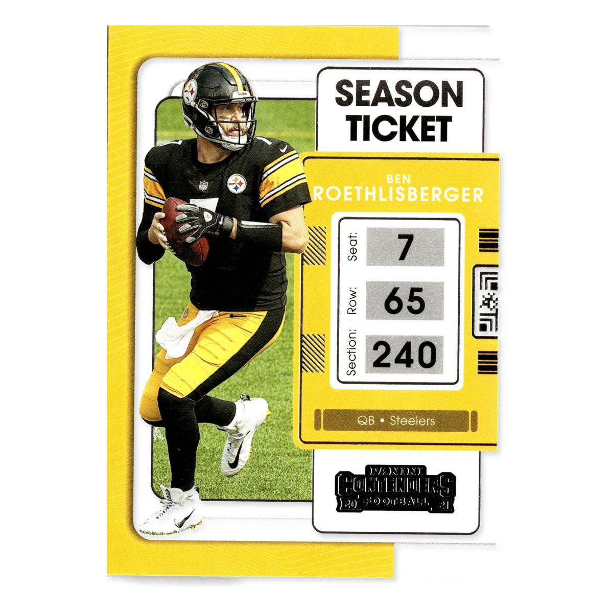 Ben Roethlisberger #82 2021 Panini Contenders Pittsburgh Steelers