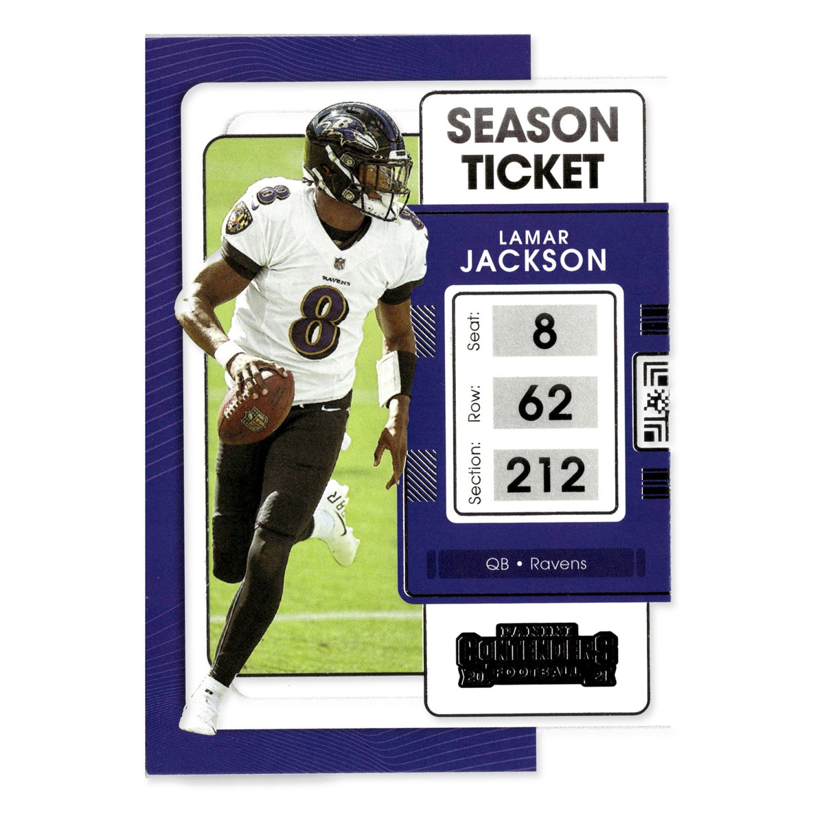 Lamar Jackson #7 2021 Panini Contenders Baltimore Ravens