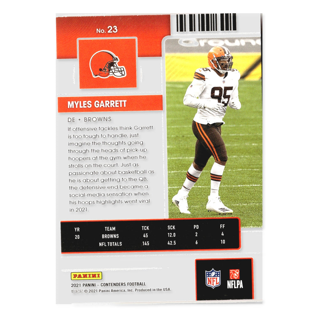 Myles Garrett #23 2021 Panini Contenders Cleveland Browns