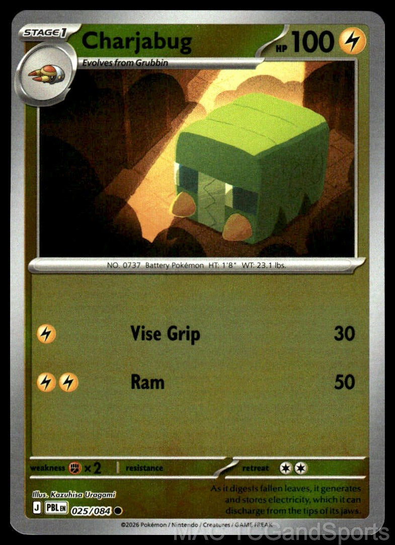 Charjabug 025/084 Reverse Holo
