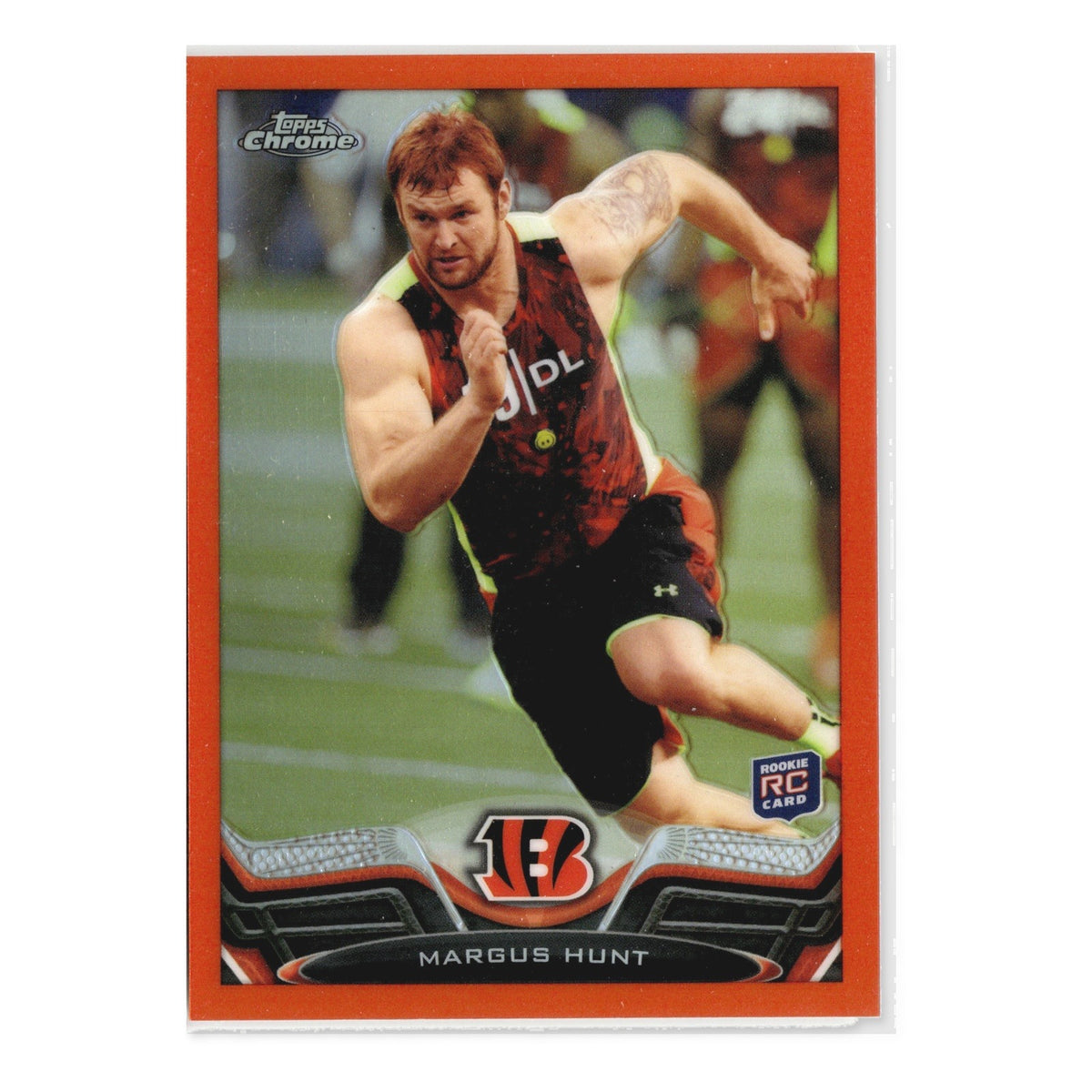 Margus Hunt #109 Orange Refractor 2013 Topps Chrome Cincinnati Bengals RC
