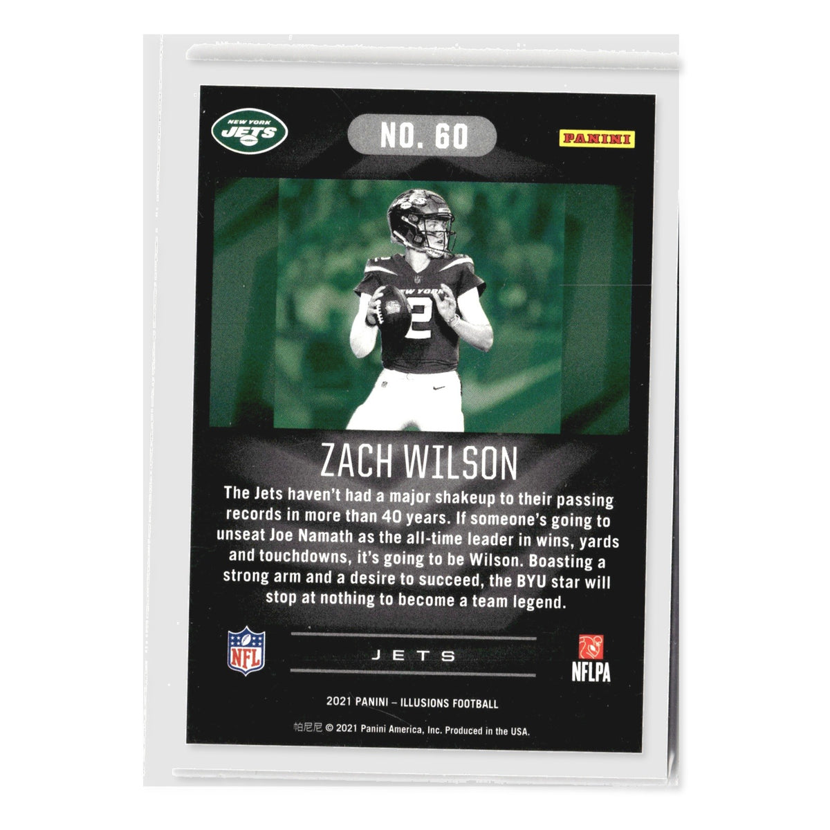 Zach Wilson #60 2021 Panini Illusions New York Jets RC