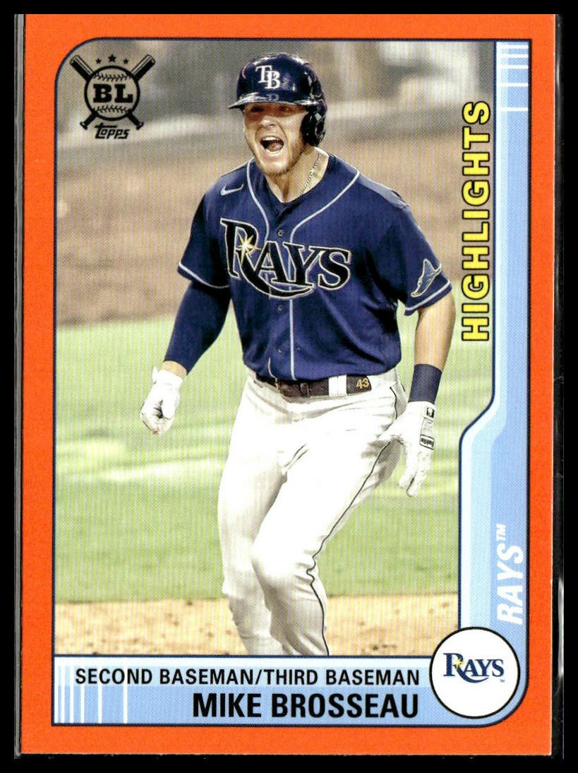 Mike Brosseau #294 Orange 2021 Topps Big League Tampa Bay Rays