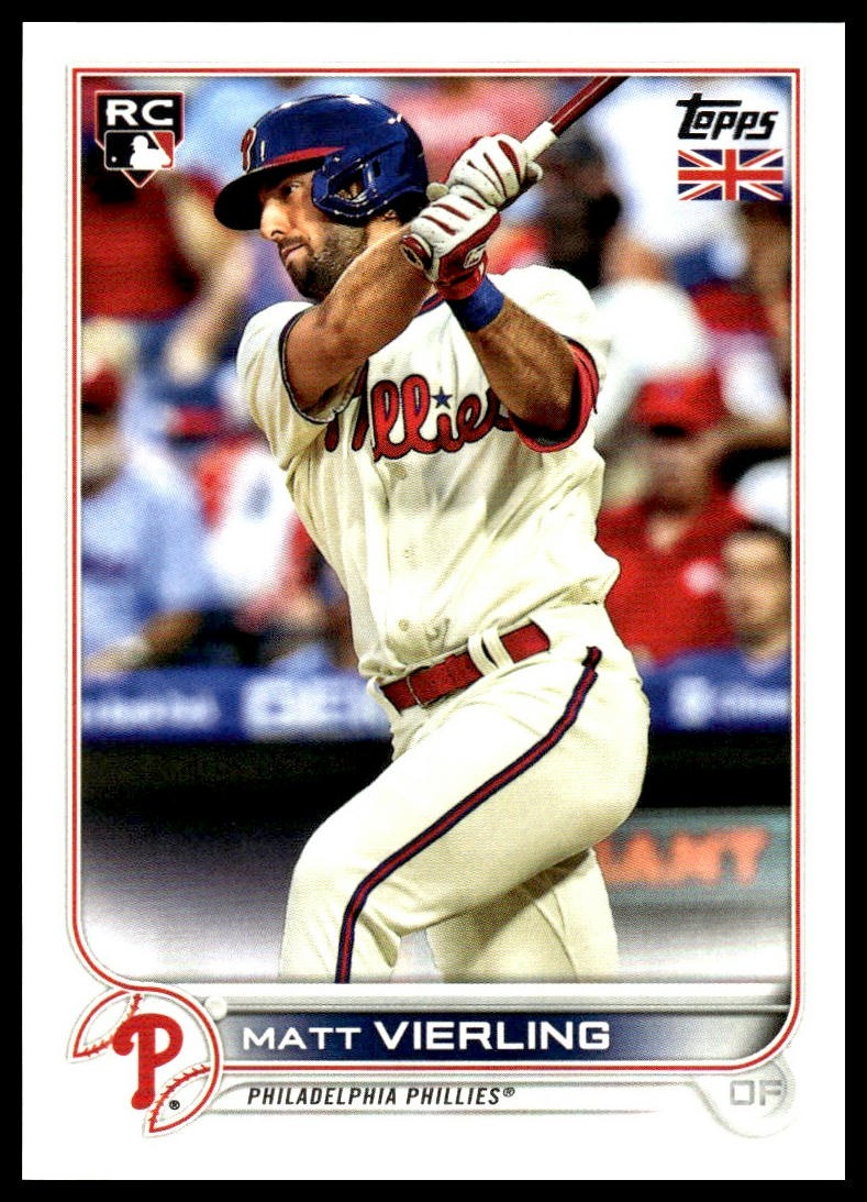 Matt Vierling #134 2022 Topps UK Edition Philadelphia Phillies RC