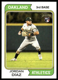 Jordan Díaz #153 2023 Topps Heritage Oakland Athletics RC