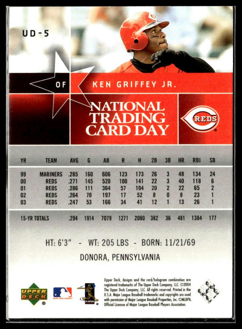 Ken Griffey Jr. #UD-5 2004 National Trading Card Day Cincinnati Reds