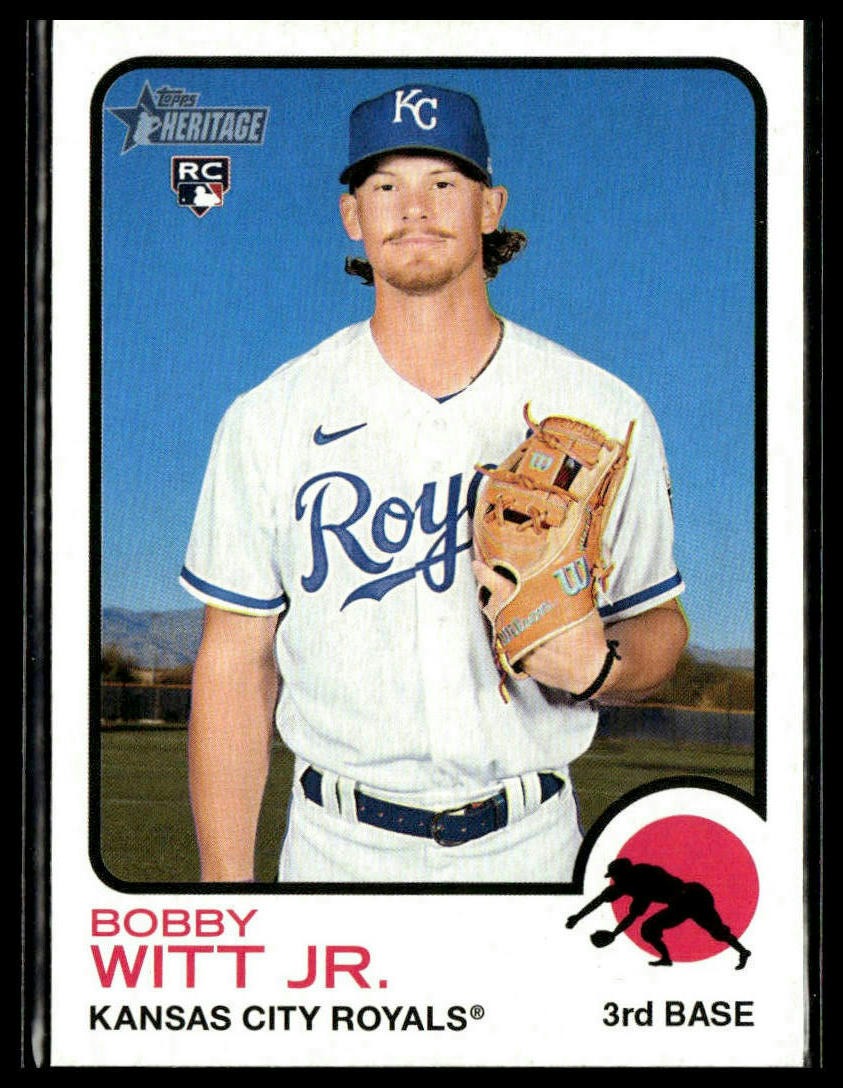 Bobby Witt Jr. #520 2022 Topps Heritage Kansas City Royals RC