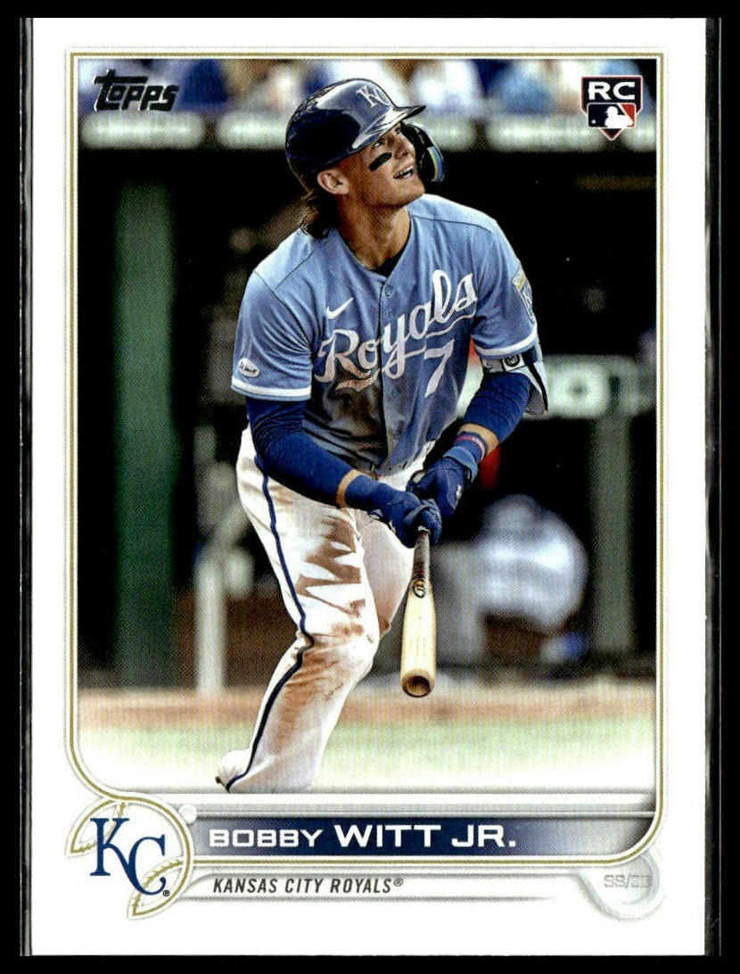Bobby Witt Jr. #US100 2022 Topps Update Kansas City Royals RC