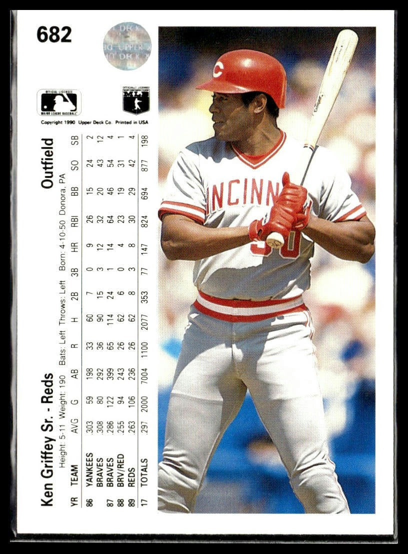 Ken Griffey, Sr. #682 1990 Upper Deck Cincinnati Reds