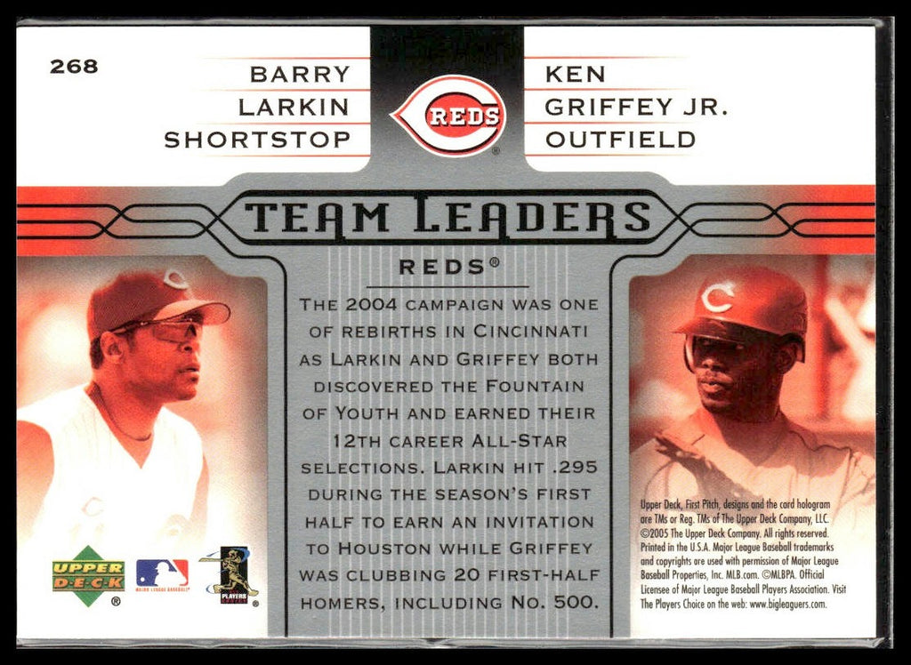 Barry Larkin / Ken Griffey Jr. #268 2005 Upper Deck First Pitch Cincinnati Reds
