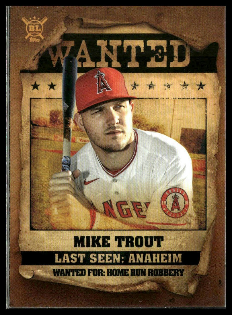 Mike Trout #WT-1 Wanted 2021 Topps Big League Los Angeles Angels