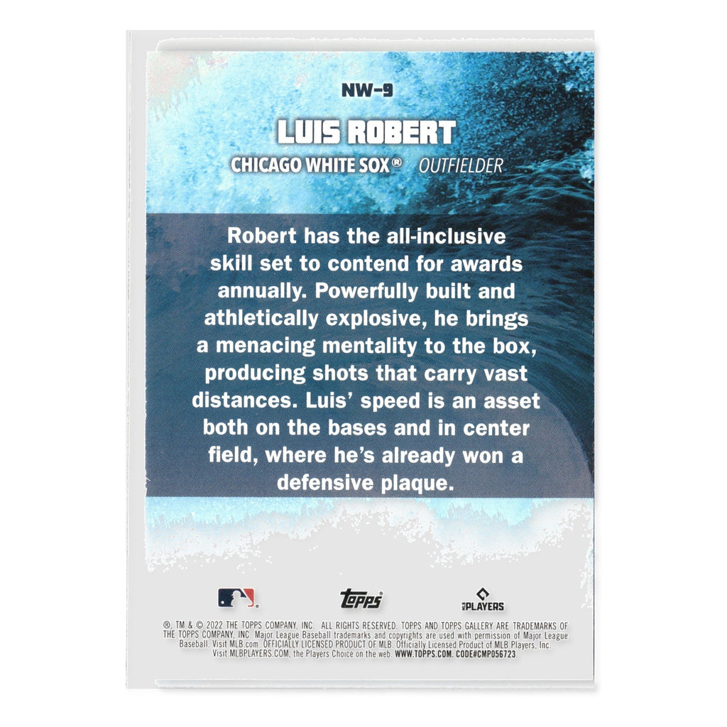 Luis Robert #NW-9 Next Wave 2022 Topps Gallery Chicago White Sox