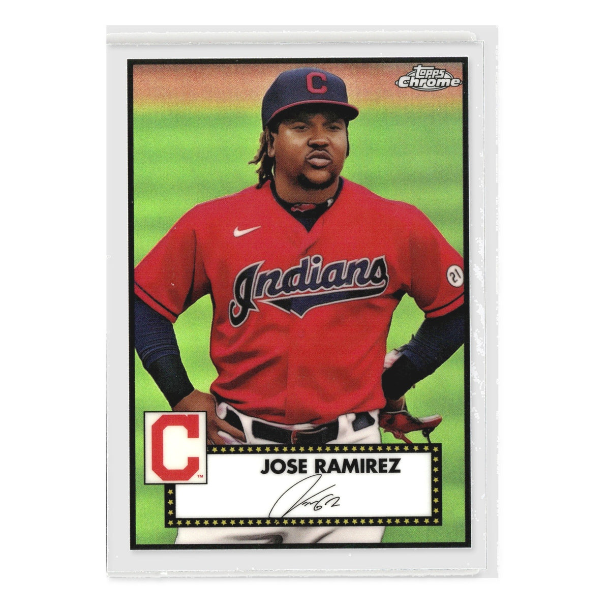 Jose Ramirez #342 Refractor 2021 Topps Chrome Platinum Anniversary Indians