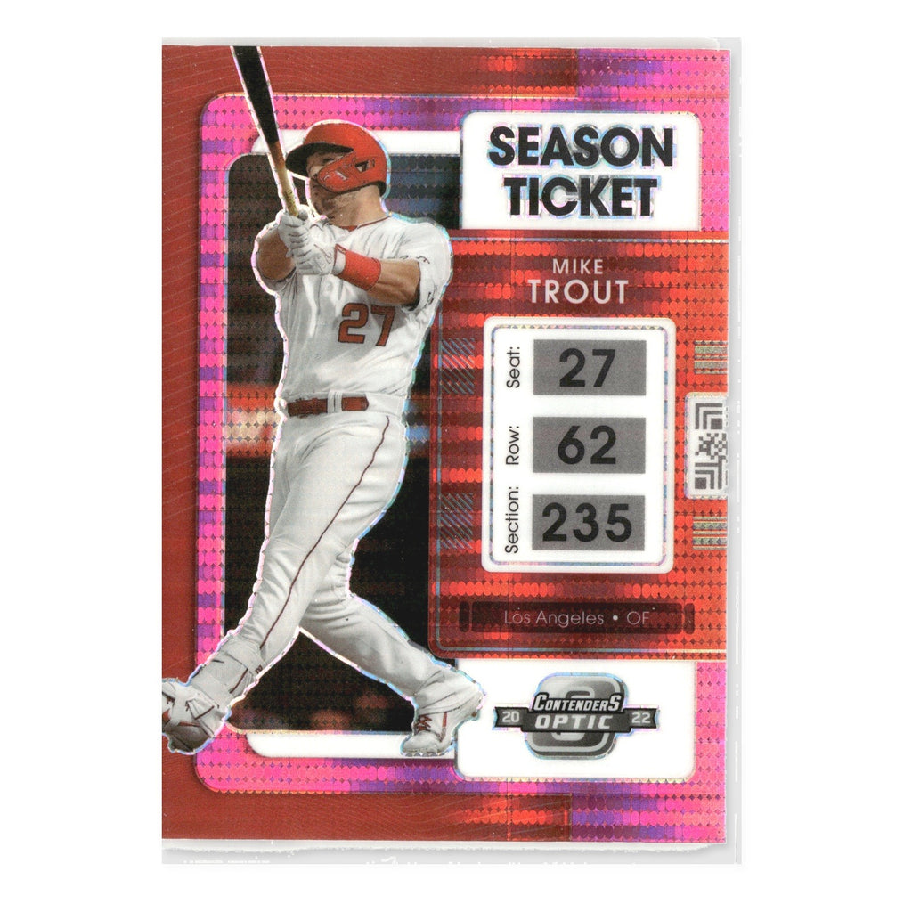 Mike Trout #5 Contenders Optic Pink Pulsar 2022 Panini Chronicles Angels