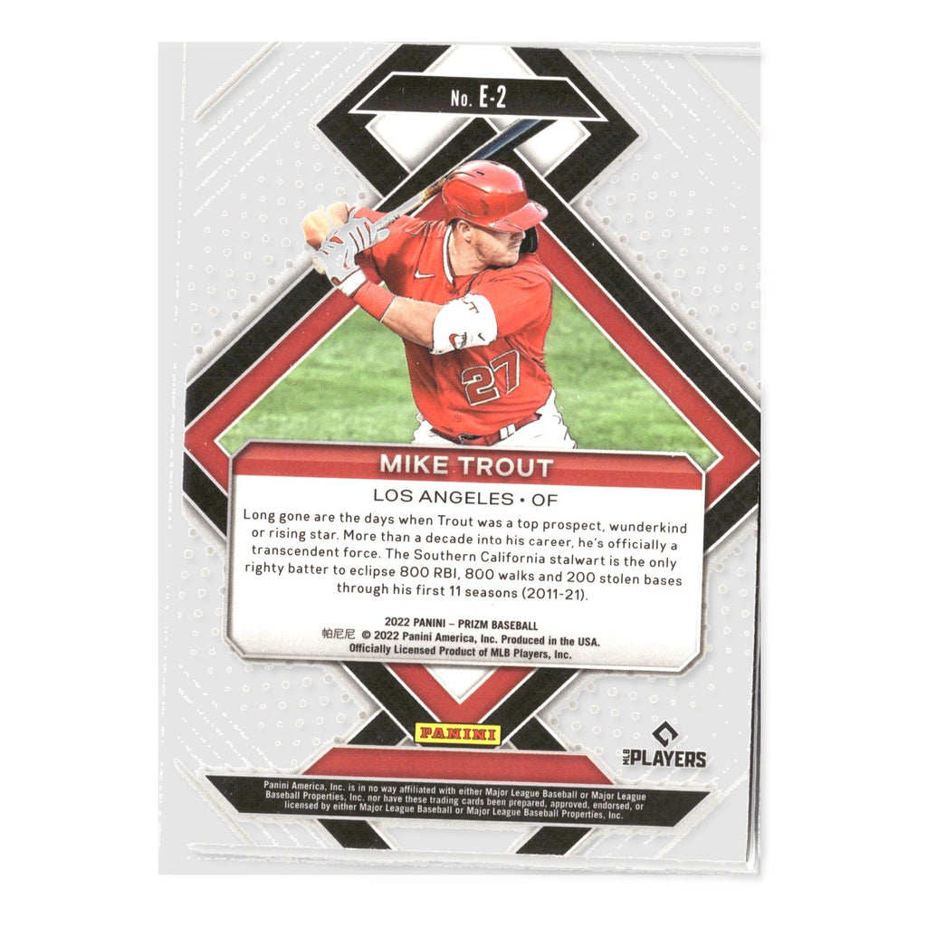 Mike Trout #E-2 Emergent 2022 Panini Prizm Los Angeles Angels