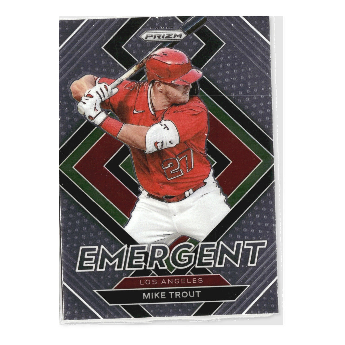 Mike Trout #E-2 Emergent 2022 Panini Prizm Los Angeles Angels
