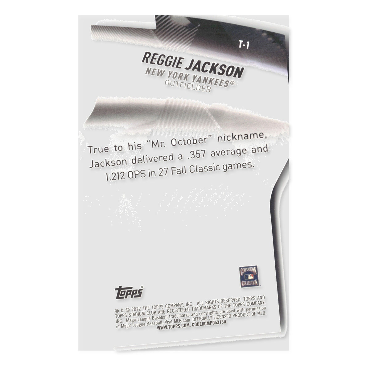 Reggie Jackson #T-1 Triumvirates 2022 Stadium Club New York Yankees