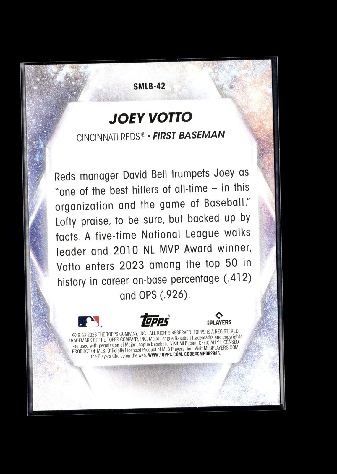 Joey Votto #SMLB-42 Stars of MLB 2023 Topps Cincinnati Reds