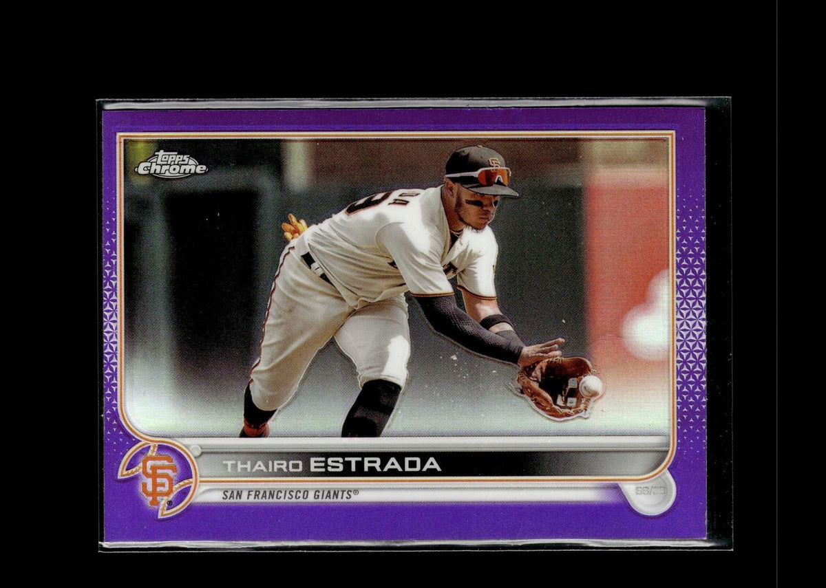 Thairo Estrada #USC18 Purple Refractor 2022 Topps Chrome Update Giants