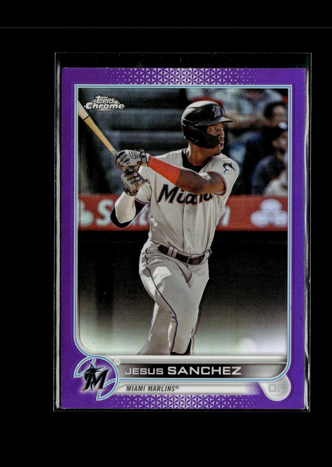 Jesus Sanchez #USC49 Purple Refractor 2022 Topps Chrome Update Miami Marlins