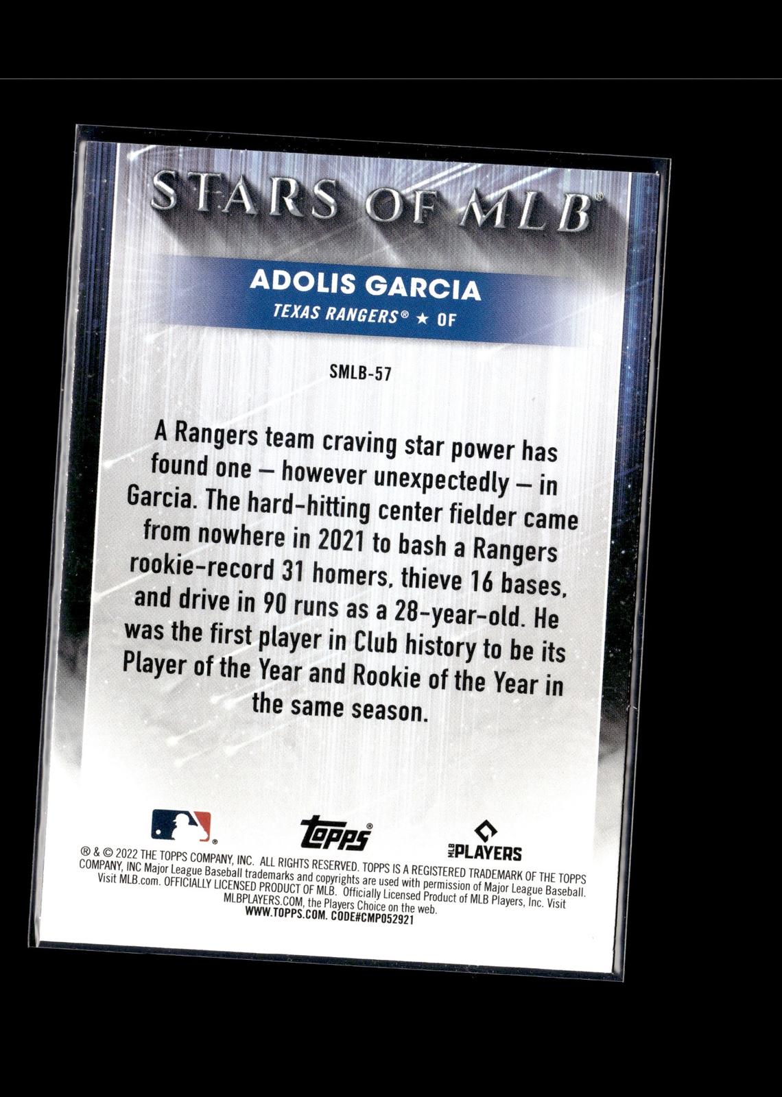 Adolis Garcia #SMLB-57 Stars of MLB 2022 Topps Texas Rangers