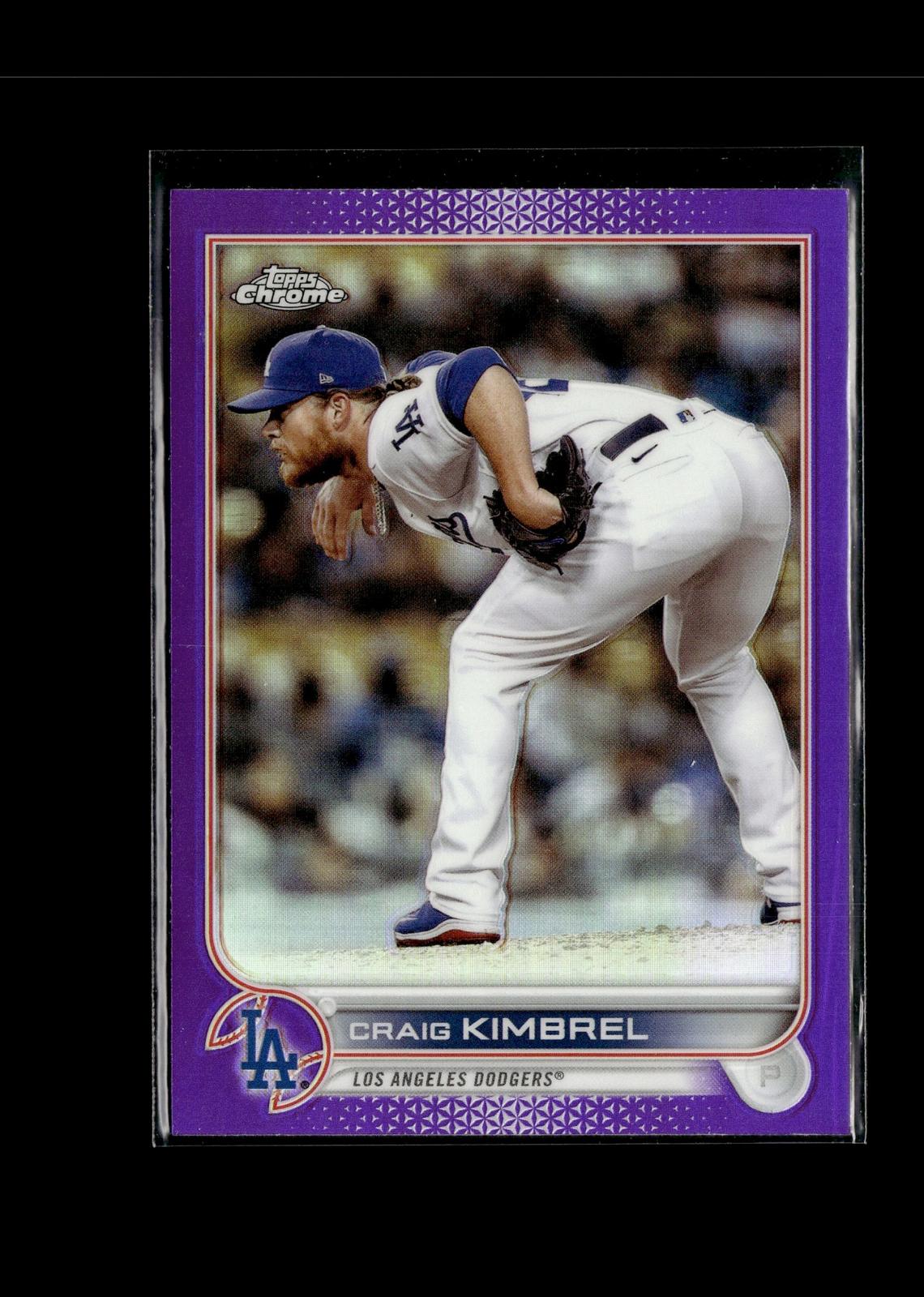 Craig Kimbrel #USC83 Purple Refractor 2022 Topps Chrome Update Dodgers
